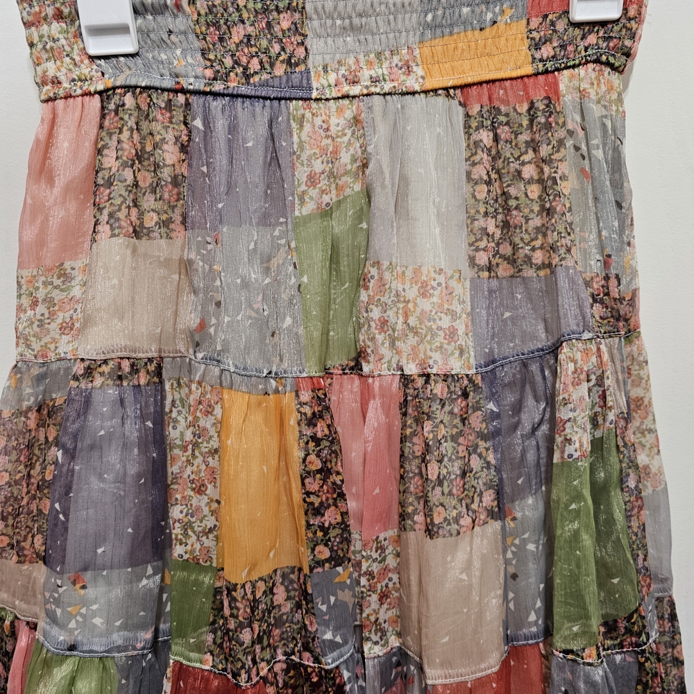 Floral Patchwork Maxi Skirt - Picture 5 of 7